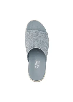 Cotton Traders Light Blue Slip On Mule Sandals