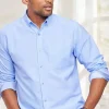 Cotton Traders Light Blue Long Sleeve Oxford Shirt