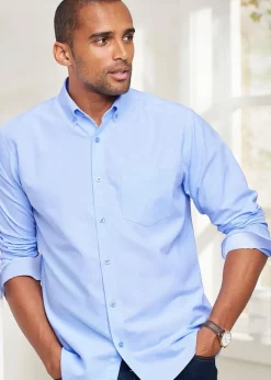 Cotton Traders Light Blue Long Sleeve Oxford Shirt