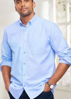 Cotton Traders Light Blue Long Sleeve Oxford Shirt