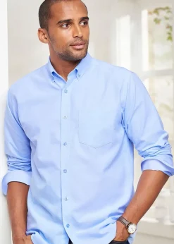 Cotton Traders Light Blue Long Sleeve Oxford Shirt