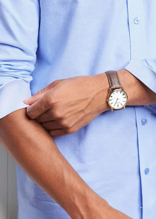 Cotton Traders Light Blue Long Sleeve Oxford Shirt