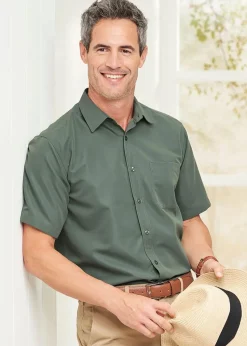 Cotton Traders Light Sage Short Sleeve Soft Touch Shirt