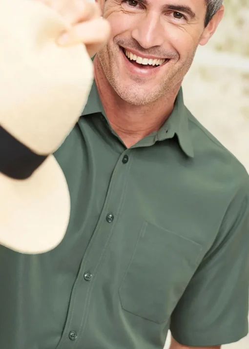 Cotton Traders Light Sage Short Sleeve Soft Touch Shirt