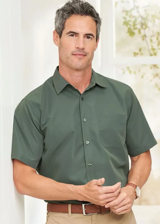 Cotton Traders Light Sage Short Sleeve Soft Touch Shirt