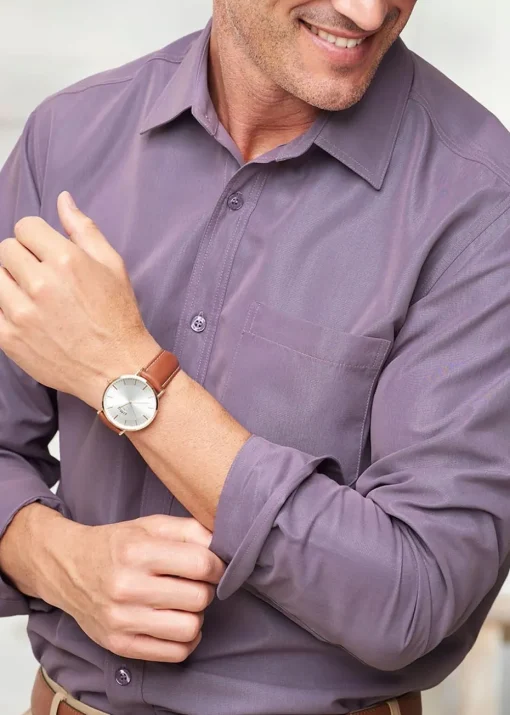 Cotton Traders Mauve Long Sleeve Soft Touch Shirt