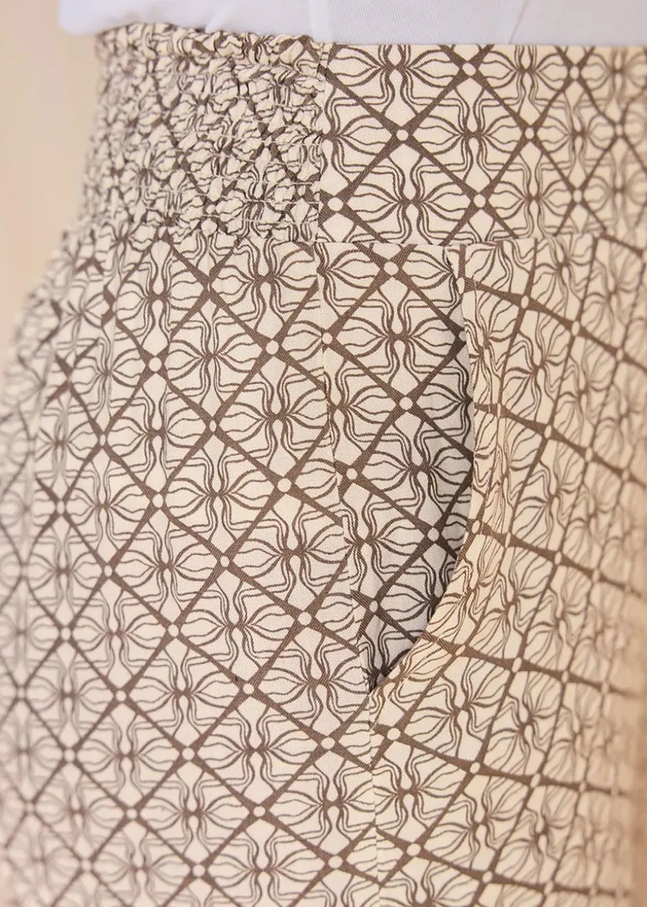 Cotton Traders Mink Wide Leg Pull On Trousers