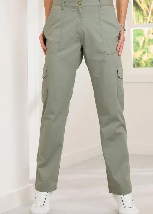 Cotton Traders Mint Cargo Trousers