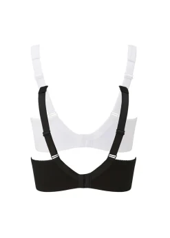 Cotton Traders Multi 2 Pack Rose Non-Wired Bras