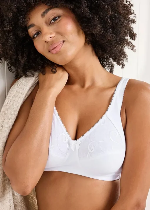 Cotton Traders Multi 2 Pack Rose Non-Wired Bras