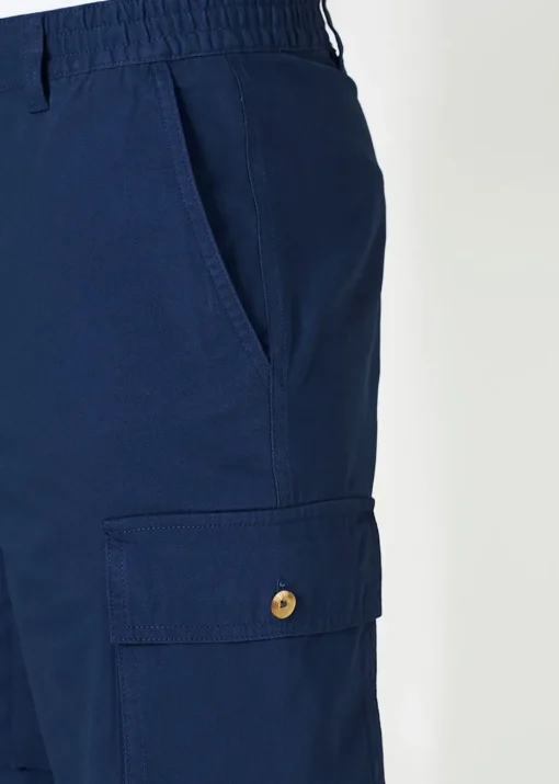 Cotton Traders Navy Cargo Comfort Shorts
