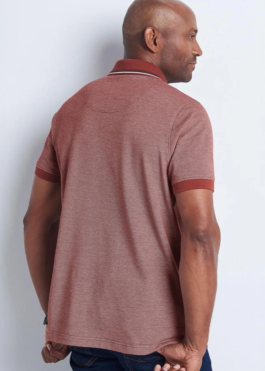 Cotton Traders Raspberry Guinness Short Sleeve Birdseye Pocket Polo Shirt