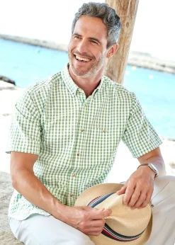 Cotton Traders Sage Ultimate Classic Seersucker Shirt