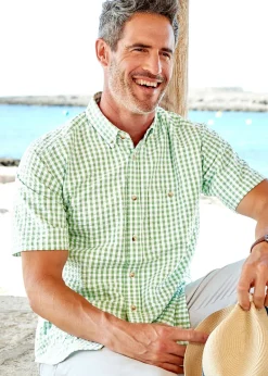 Cotton Traders Sage Ultimate Classic Seersucker Shirt