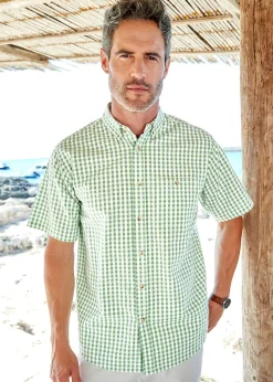 Cotton Traders Sage Ultimate Classic Seersucker Shirt
