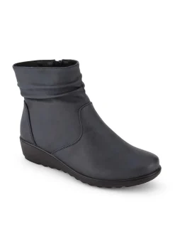 Cotton Traders Slate Dark Blue Core Comfort Flexisole Boots