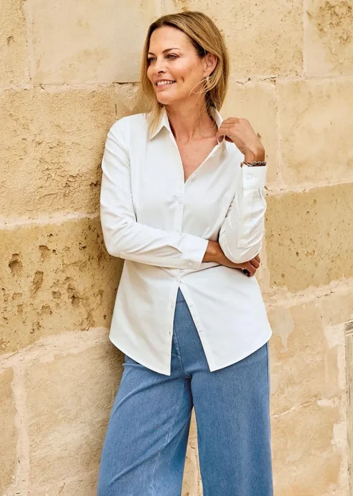 Cotton Traders White Oxford Shirt