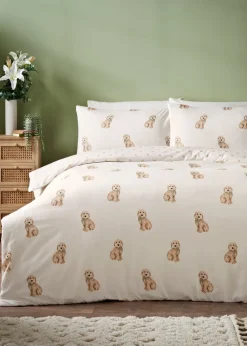 Cream Cockapoo Printed Duvet Set