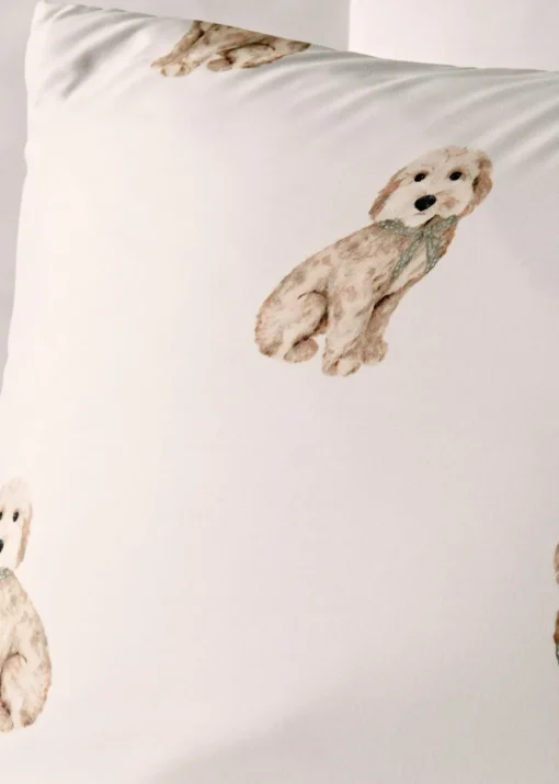 Cream Cockapoo Printed Duvet Set