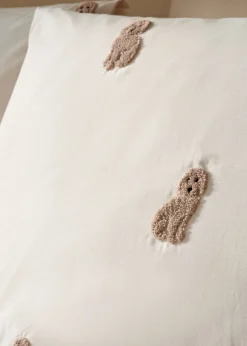 Cream Cockapoo Tufted Duvet Set