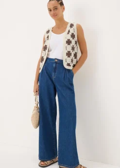 Cream Crochet Patterned Waistcoat