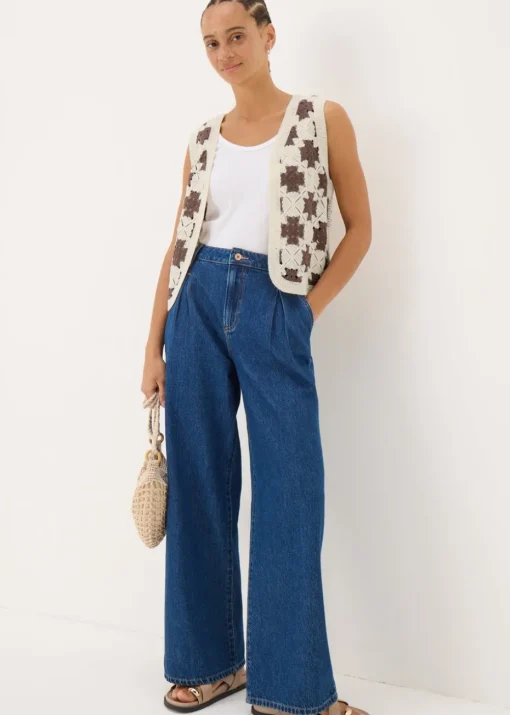 Cream Crochet Patterned Waistcoat