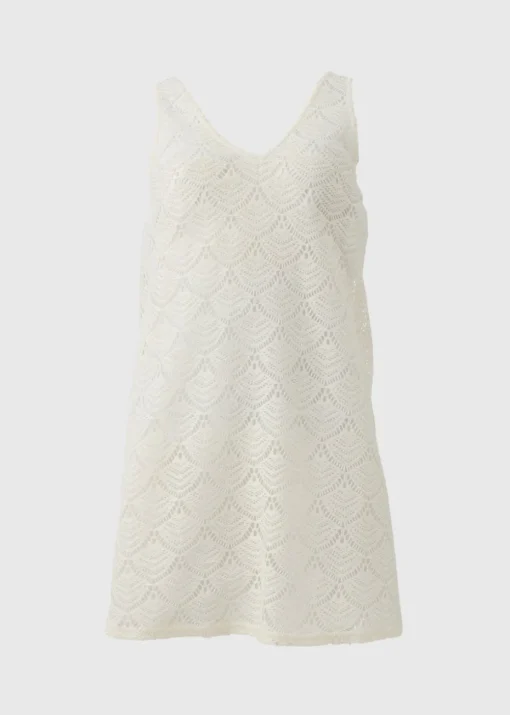 Cream Crochet Short Beach Dress