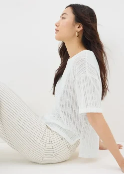 Cream Cut & Sew Hem Top