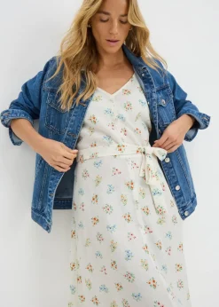 Cream Ditsy Floral Belted Mini Tea Dress