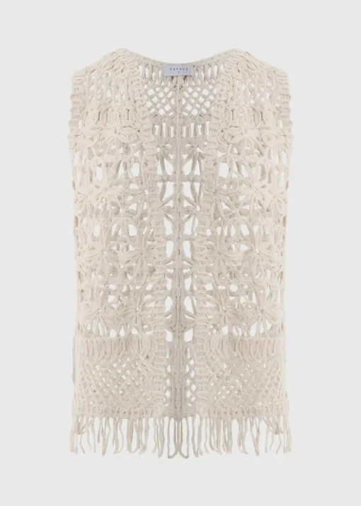 Cream Fringe Waistcoat