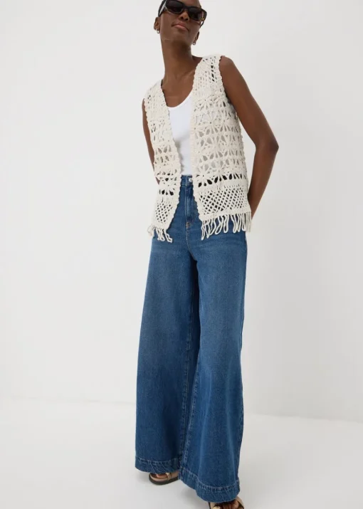 Cream Fringe Waistcoat