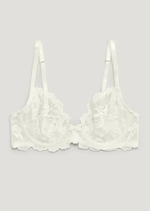 Cream Lace Non Padded Bra
