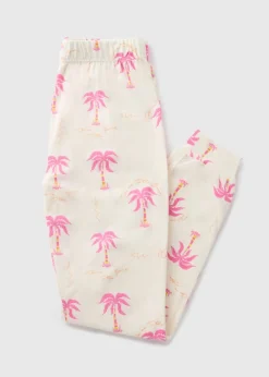 Cream Palm Tree Pyjama Bottoms