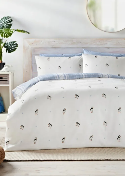 Cream Puffin Duvet Set