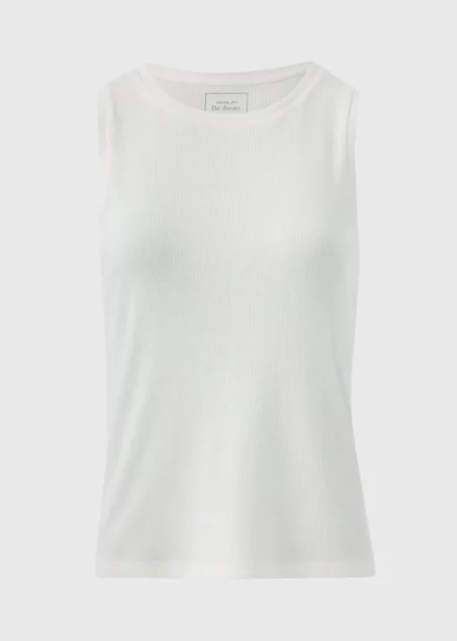 Cream Ribbed Vest