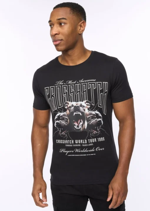 Crosshatch  Black  Dogz  T-Shirt
