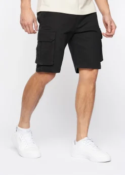 Crosshatch Black Frentons Cargo Shorts