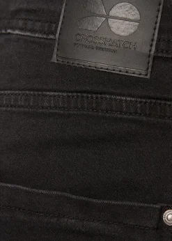 Crosshatch  Black  Tadcaster  Denim  Shorts