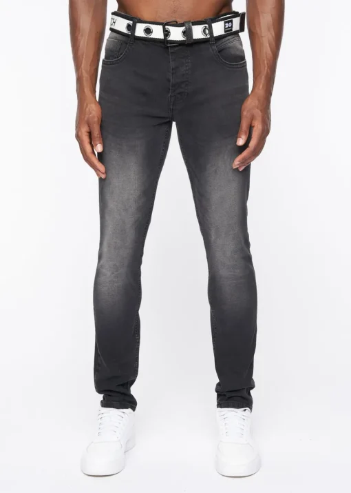 Crosshatch Black Wash Barbeck Slim Fit Denim