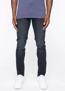 Crosshatch Blue Black Barbeck Slim Fit Denim