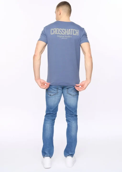 Crosshatch Blue Hoogan T-Shirt