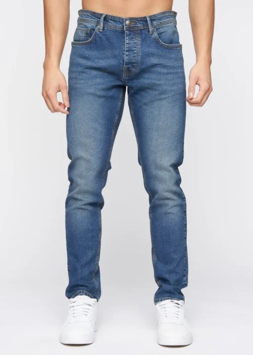 Crosshatch Blue Wash Buraca Slim Fit Jean
