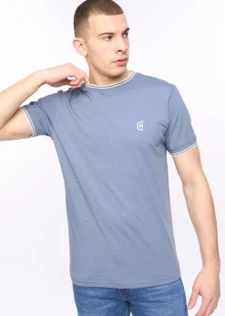 Crosshatch  China Blue Marl  Deuxtip  T-Shirt