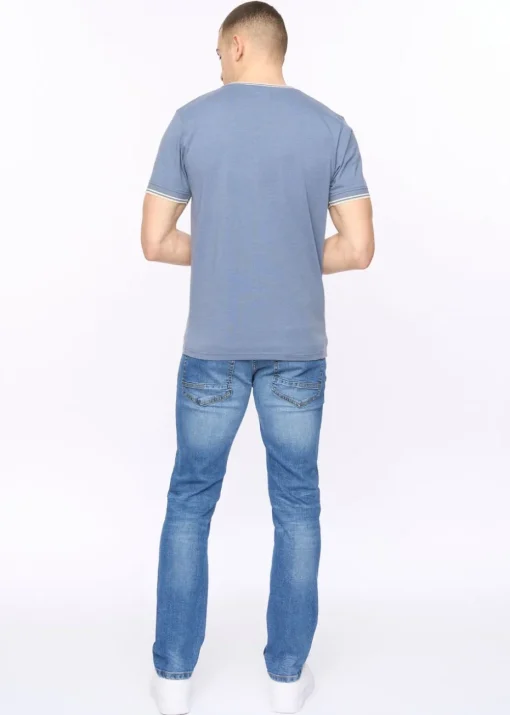 Crosshatch  China Blue Marl  Deuxtip  T-Shirt