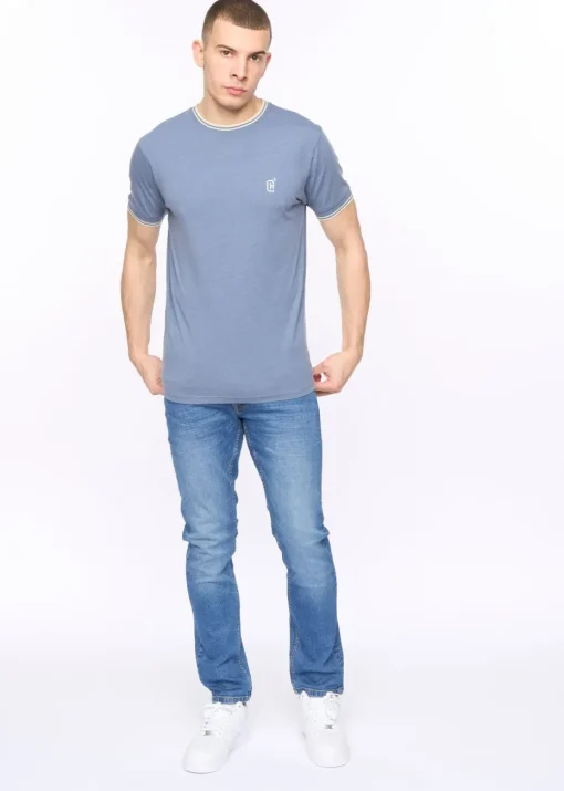 Crosshatch  China Blue Marl  Deuxtip  T-Shirt