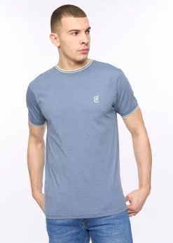 Crosshatch  China Blue Marl  Deuxtip  T-Shirt