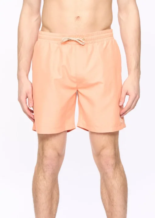 Crosshatch Coral Wabasso Swim Shorts