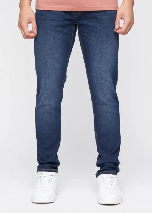 Crosshatch Dark Blue Wash Buraca Slim Fit Jean