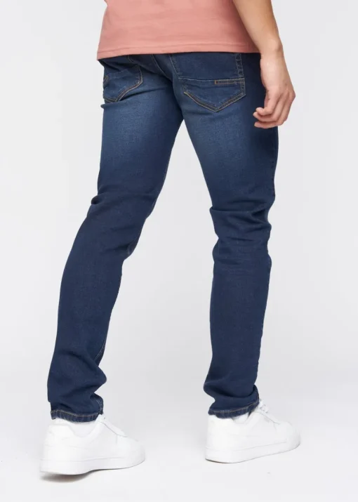 Crosshatch Dark Blue Wash Buraca Slim Fit Jean