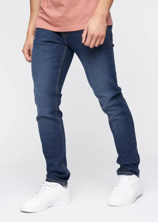 Crosshatch Dark Blue Wash Buraca Slim Fit Jean